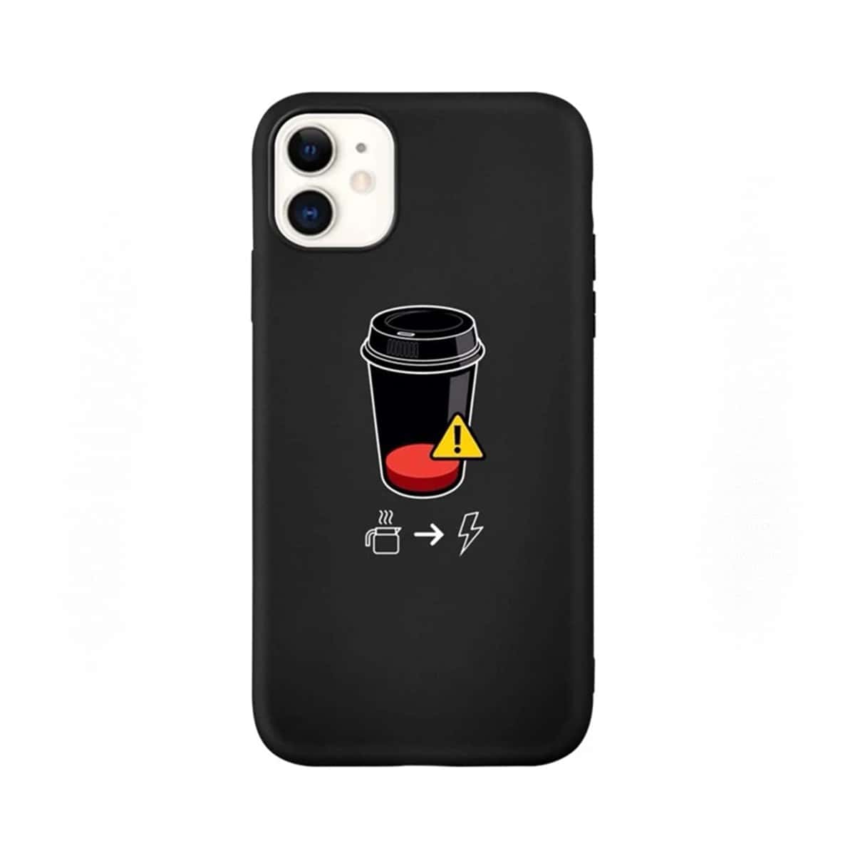 

Coffee Pattern Phone Case, Black