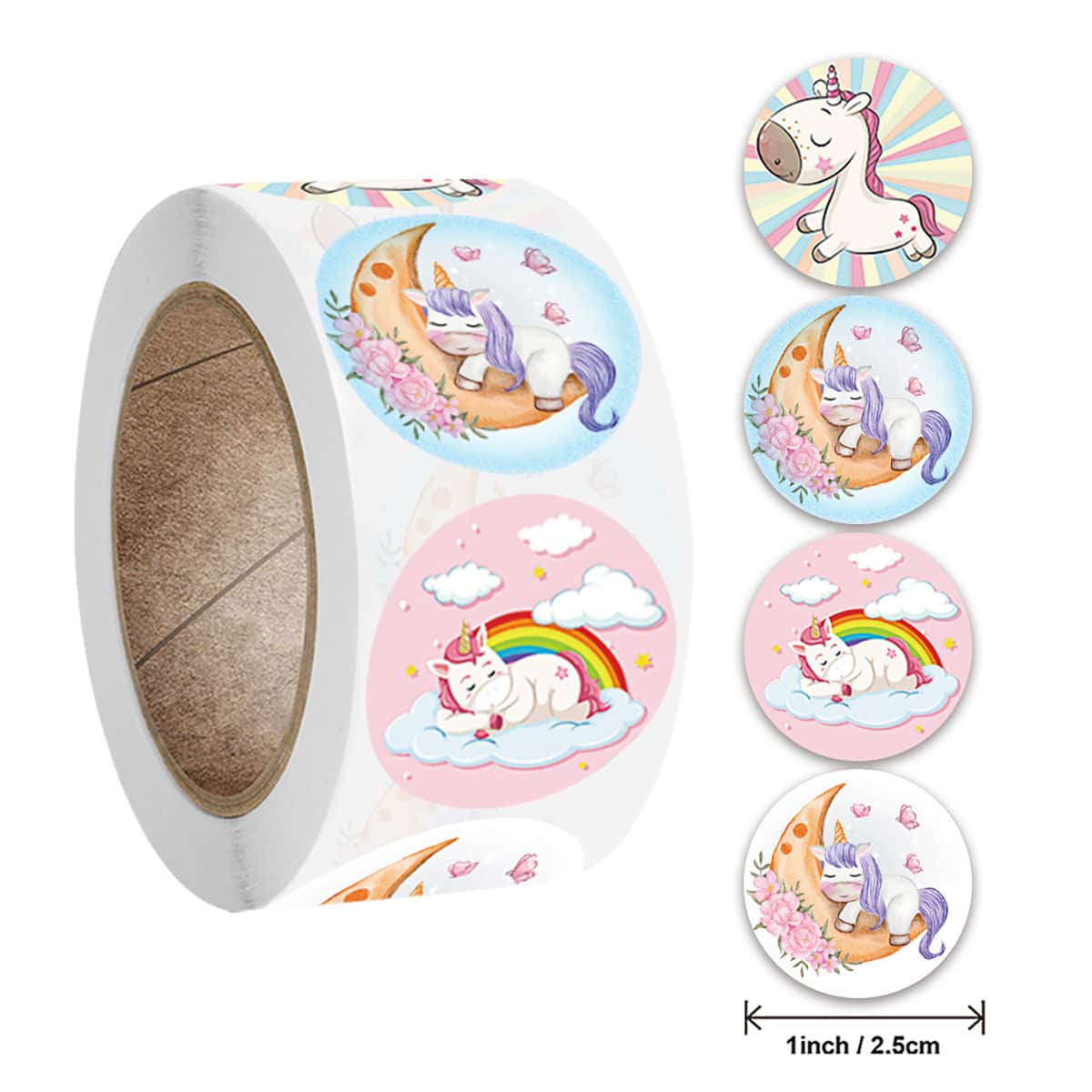 

1roll Cartoon Unicorn Sealing Sticker, Multicolor