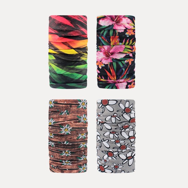 

4pcs Ditsy Floral Pattern Sun Protection For The Face, Multicolor