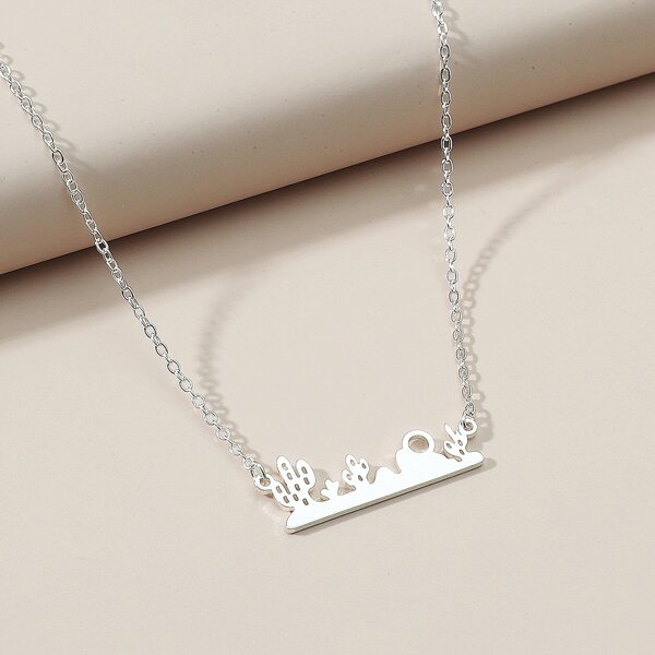 

Landscape Charm Necklace, Silver