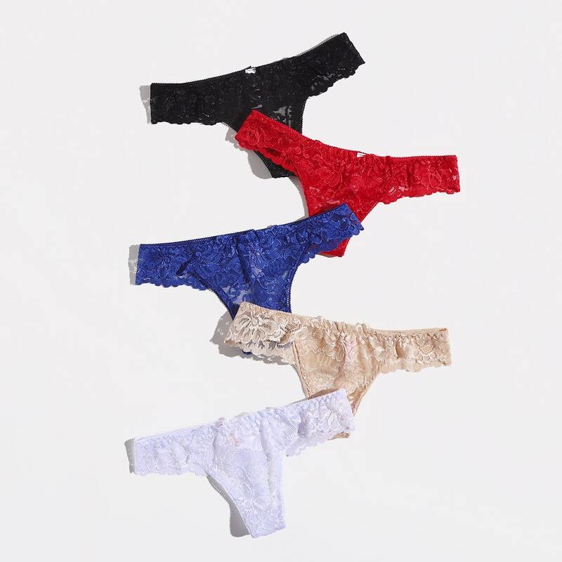 

5pack Lace Panty Set, Multicolor
