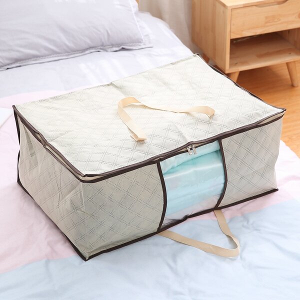 

1pc Quilt Storage Bag, Beige
