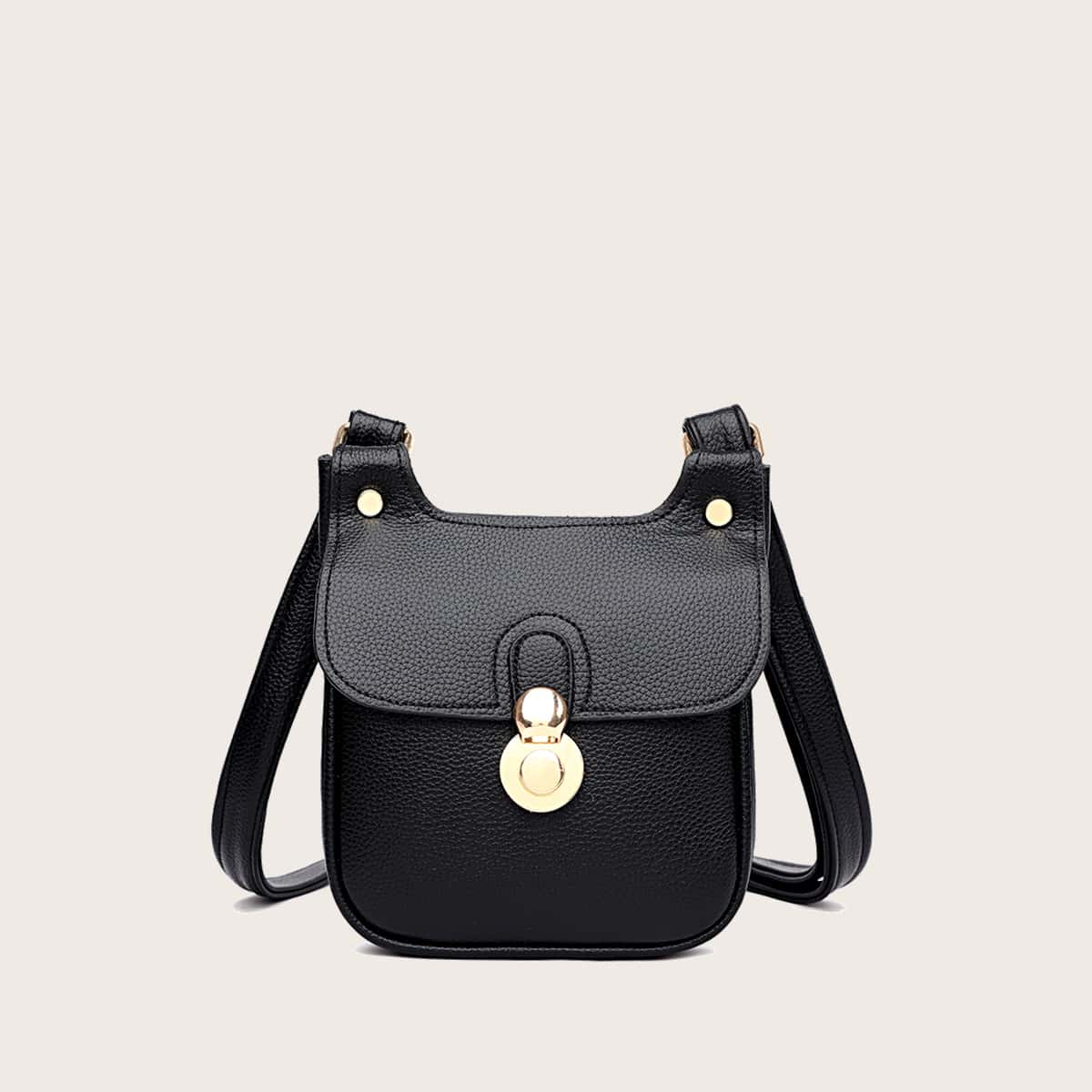 

Solid Crossbody Bag, Black