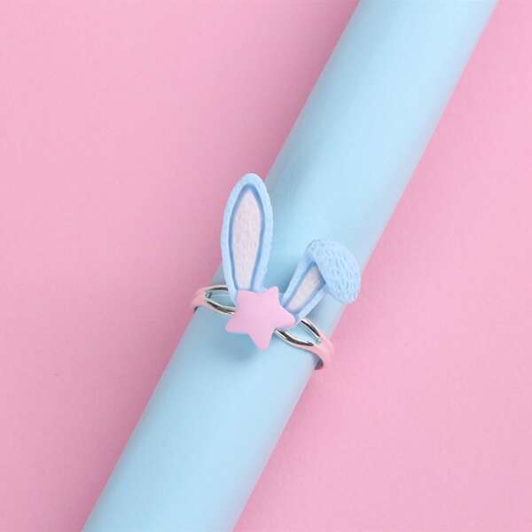 

Cartoon Rabbit Ear Decor Ring, Blue