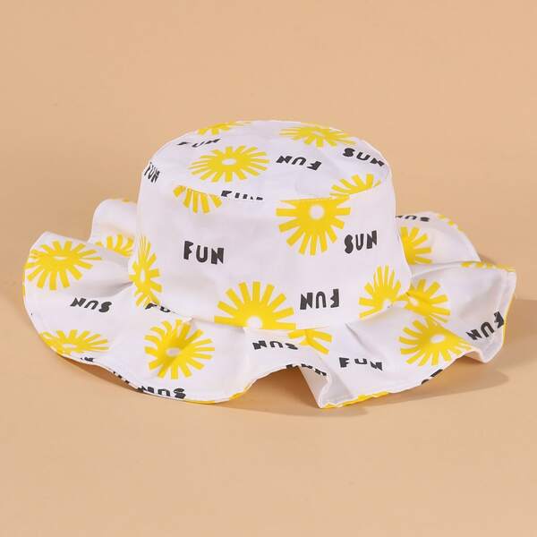 

Toddler Kids Letter Graphic Hat, Yellow