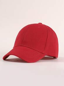 Kids Minimalist Baseball Cap - Red - View 1