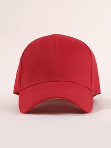 Kids Minimalist Baseball Cap - Red - View 3
