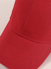 Kids Minimalist Baseball Cap - Red - View 5