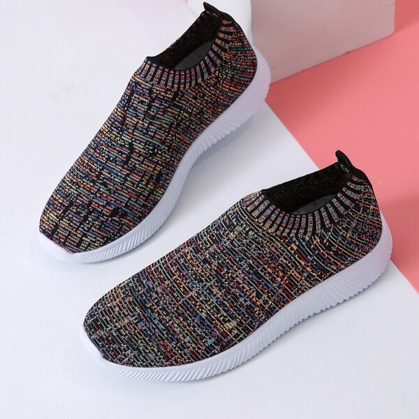 

Slip On Knit Slippers, Multicolor
