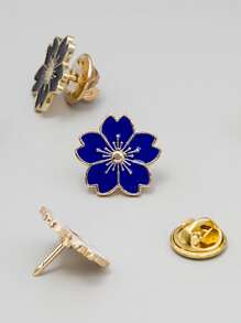 5 件花朵设计胸针 情人节、妈妈、母亲、母亲节、礼物 - 彩色 - 查看 3