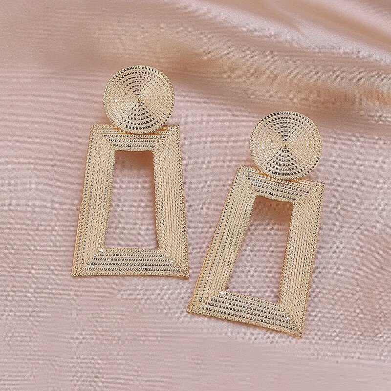 

1pair Geo Drop Earrings, Gold