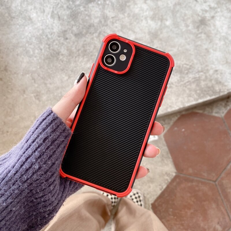 

Contrast Trim Phone Case, Red