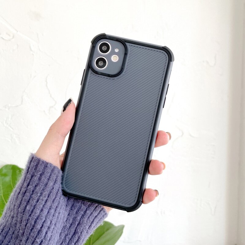 

Contrast Trim Phone Case, Black
