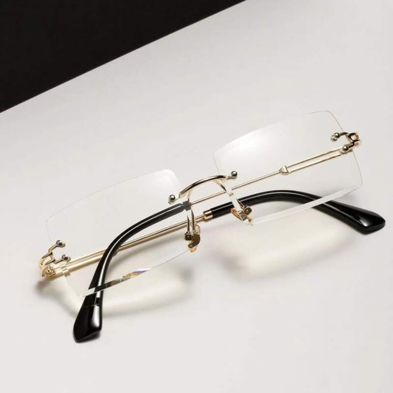 

Rimless Square Eyeglasses