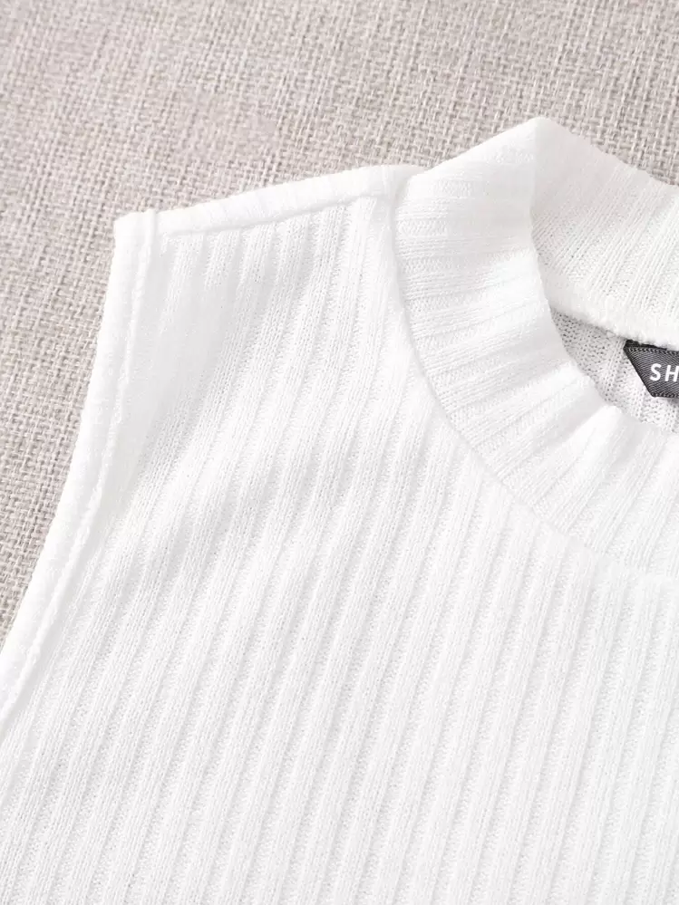 SHEIN EZwear 2入組羅紋針織背心上衣 - 彩色 - 查看 3