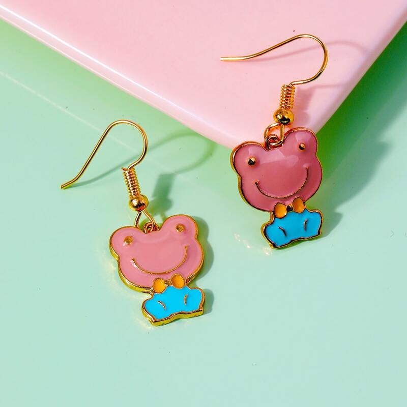 

1pair Cartoon Drop Earrings, Multicolor