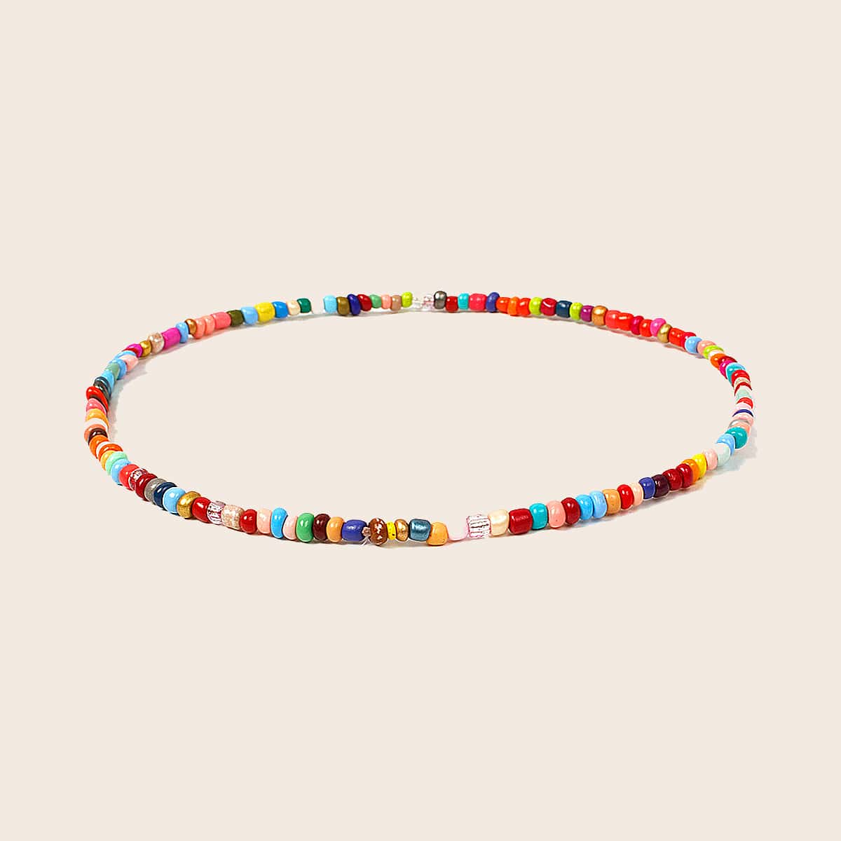

Colorful Beaded Necklace, Multicolor