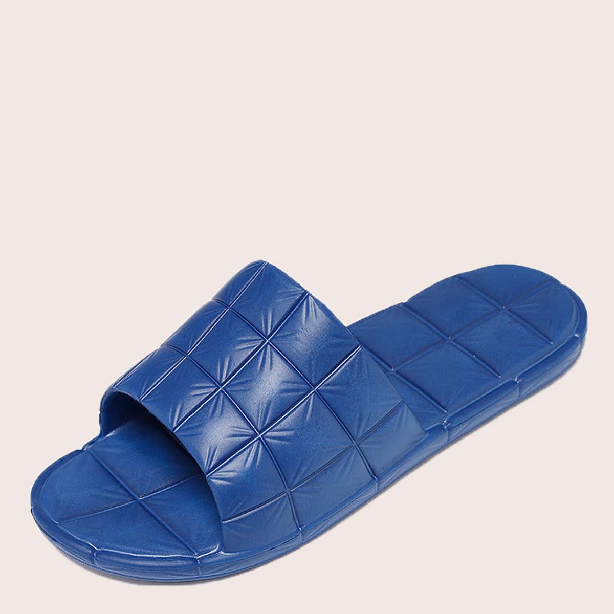 

Guys Geometric Design Slippers, Blue