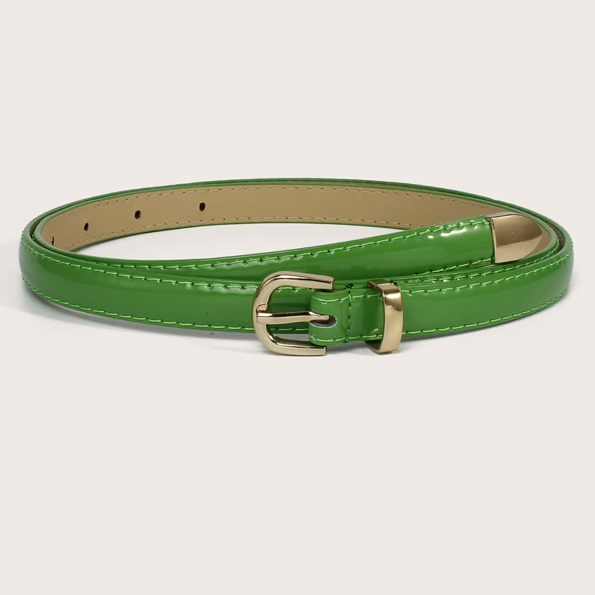 

Skinny PU Belt, Green
