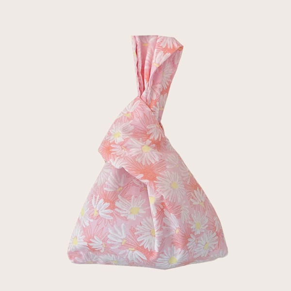 

Floral Graphic Satchel Bag, Pink