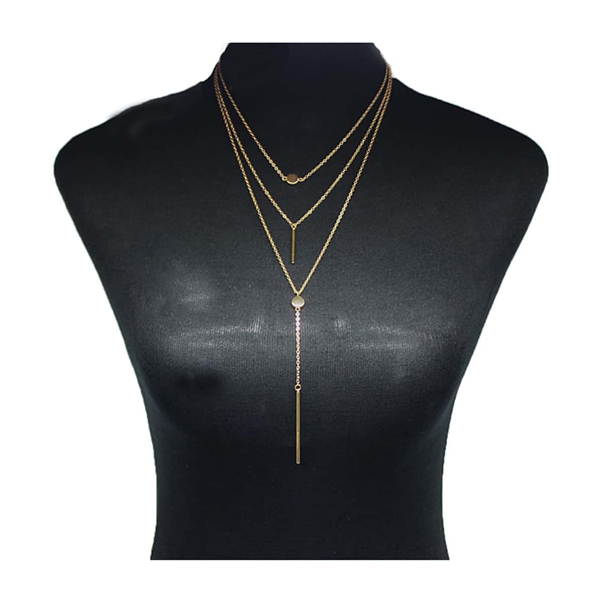 

Simple Lariats Necklace, Gold