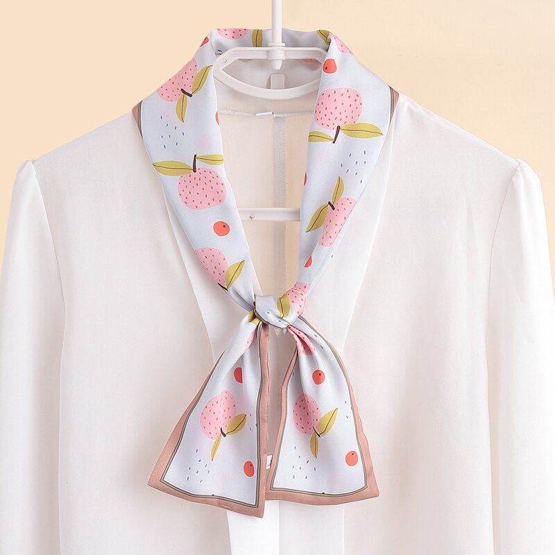 

Fruit Print Skinny Scarf, Multicolor