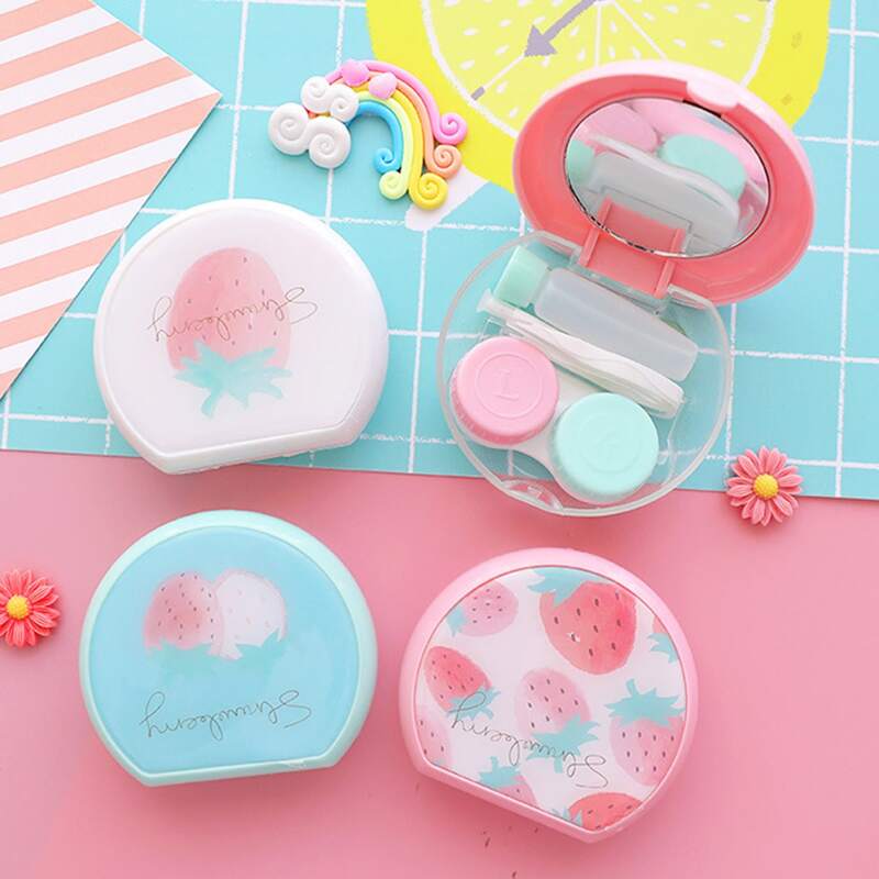 

1pc Random Strawberry Contact Lens Case, Multicolor