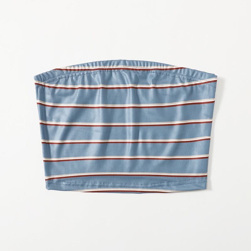 

Striped Crop Tube Top, Multicolor
