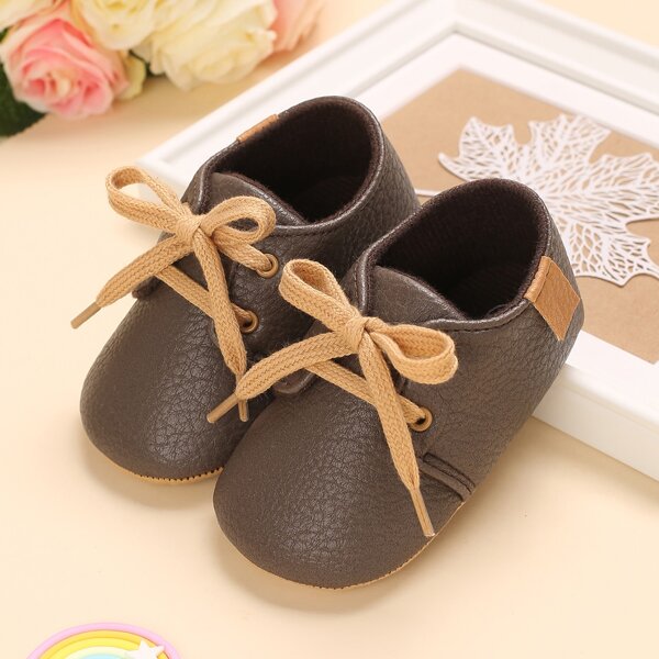 

Baby Boy Lace Up Front Sneakers, Mocha brown
