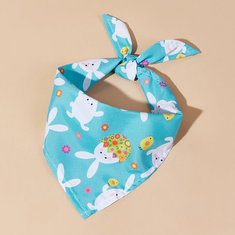 

Easter Bunny Print Pet Bandana, Blue