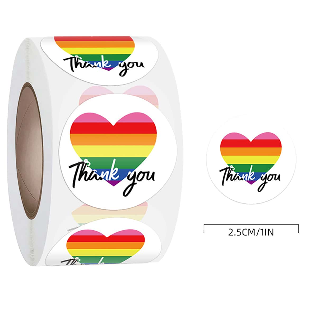 

1roll Rainbow Sealing Sticker, Multicolor