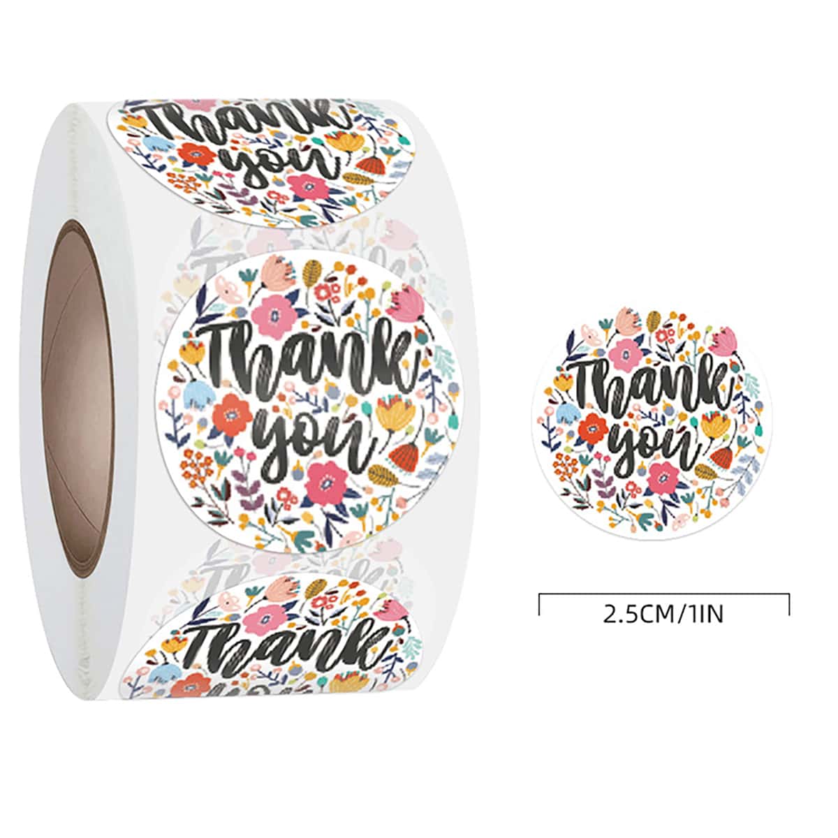 

1roll Floral Sealing Sticker, Multicolor