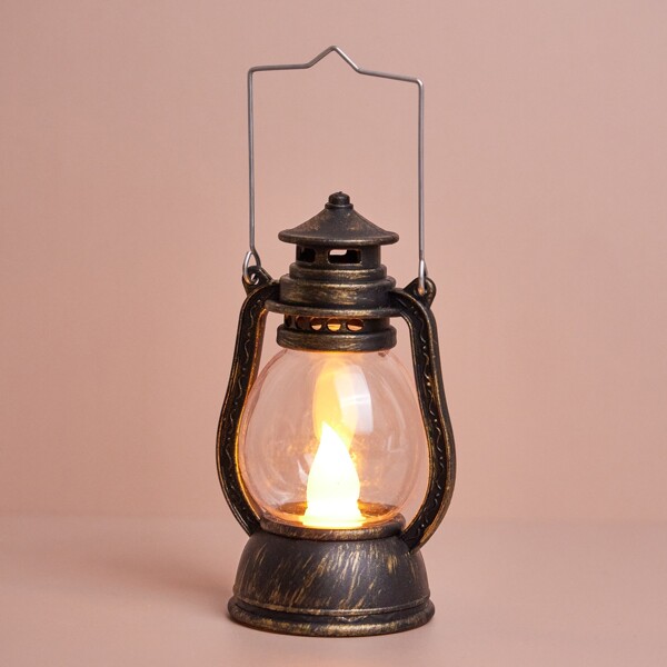 

1pc Vintage Kerosene Lamp Design Light, Yellow