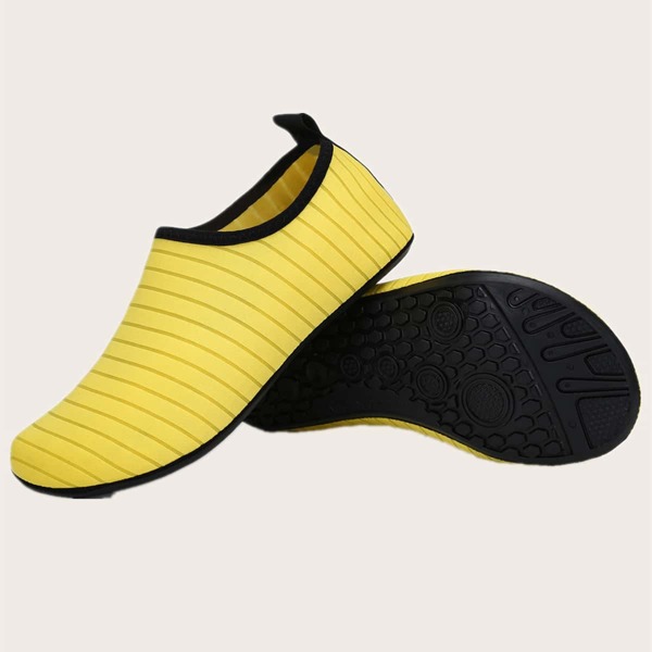 

Men Striped Design Water Shoes, Yellow