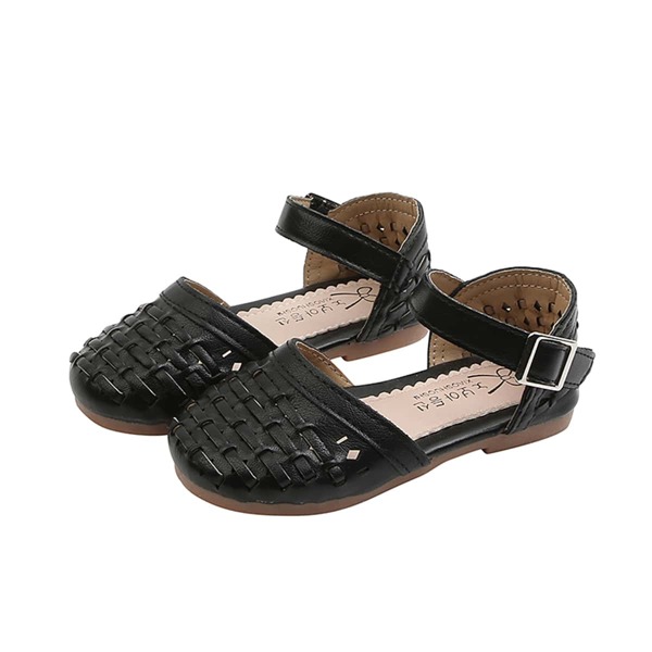 

Toddler Girls Braided Design Flats, Black