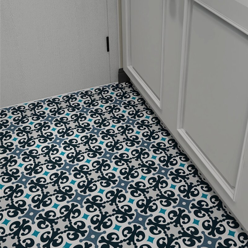 

10pcs Graphic Print Tile Sticker, Multicolor