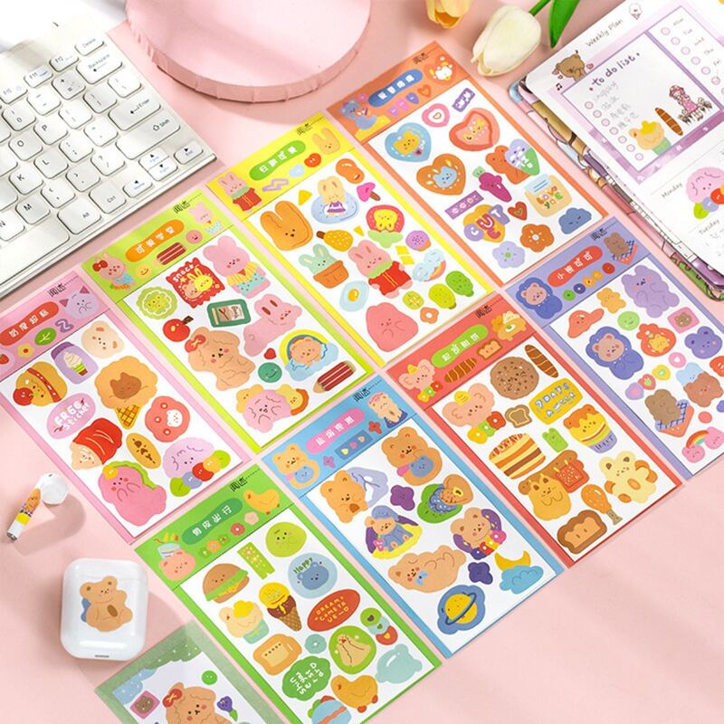 

2sheets Random Cartoon Sticker, Multicolor