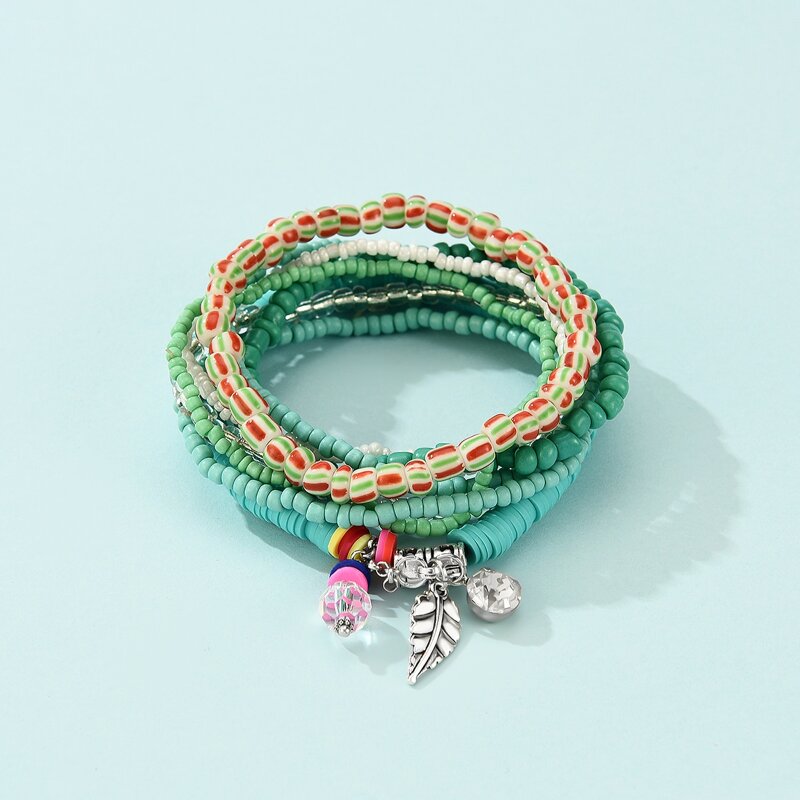 

8pcs Beaded Bracelet, Multicolor
