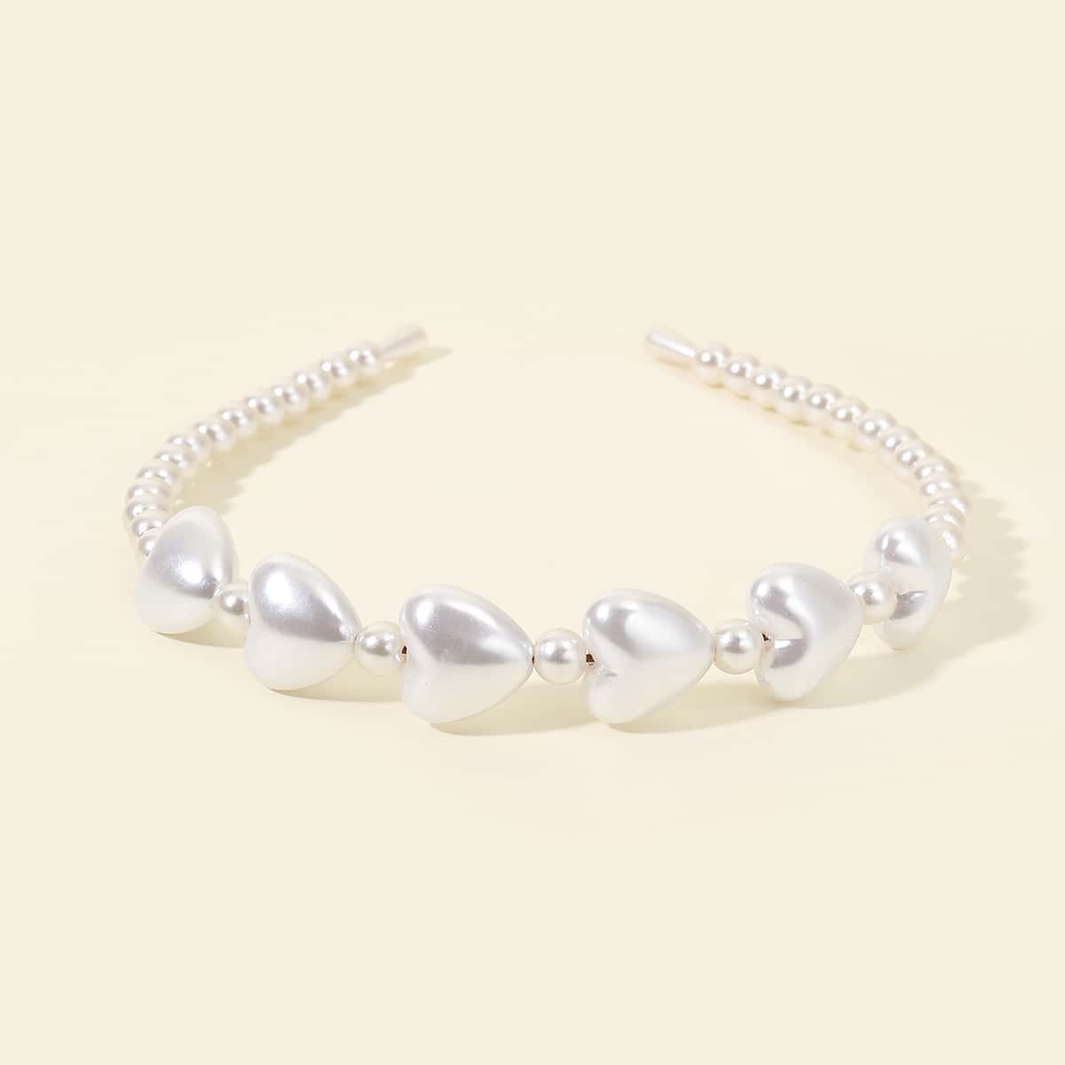 

Faux Pearl Decor Hair Hoop, Beige