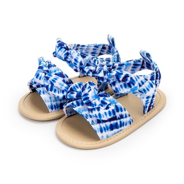 

Baby Girl Double Bow Decor Sandals, Blue