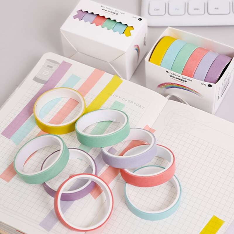 

1box Solid DIY Tape, Multicolor