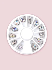 1 caja decoración de arte de uña con diamante de imitación - Multicolor - Ver 1