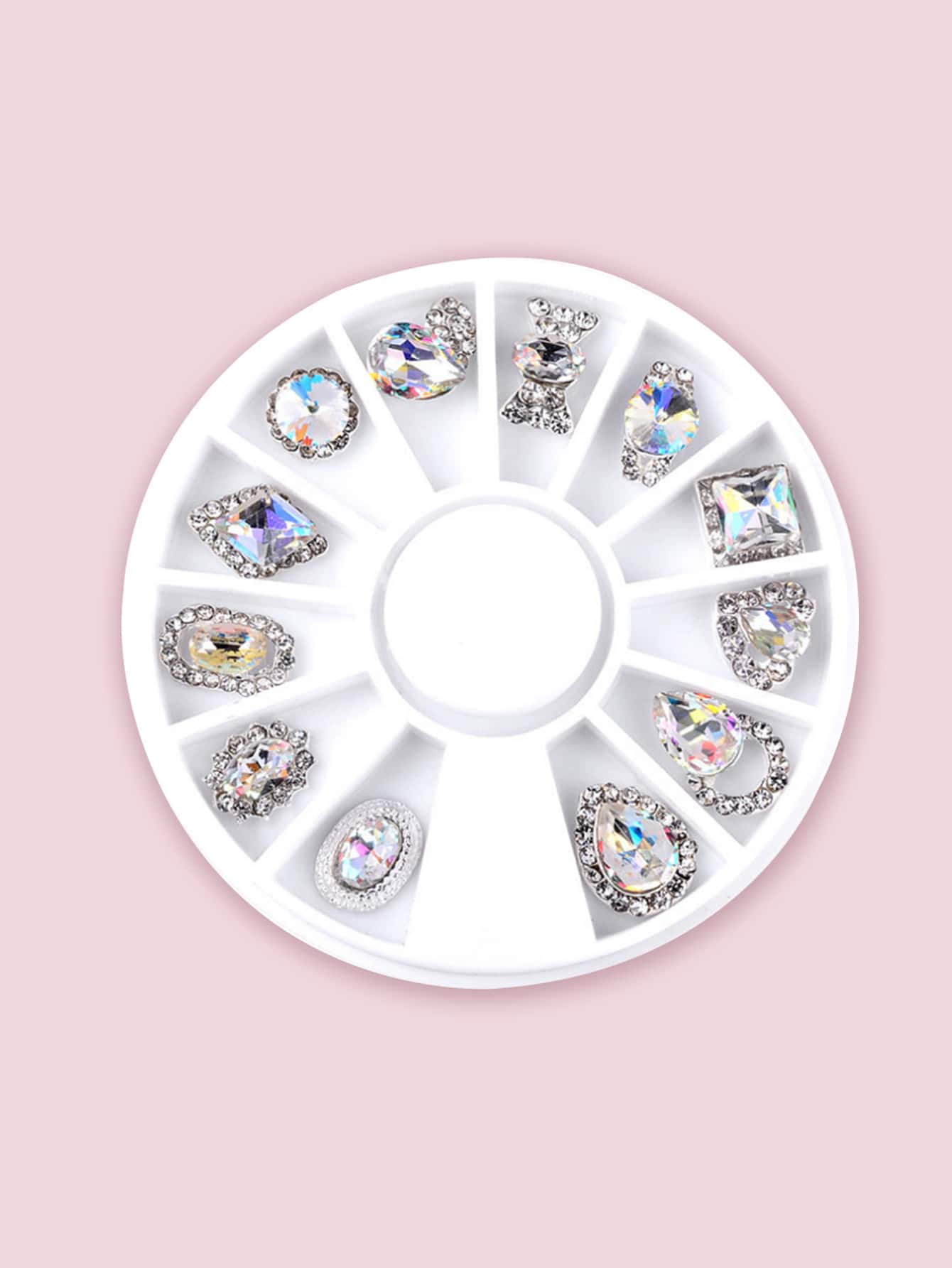 1 caja decoración de arte de uña con diamante de imitación - Multicolor - Ver 1