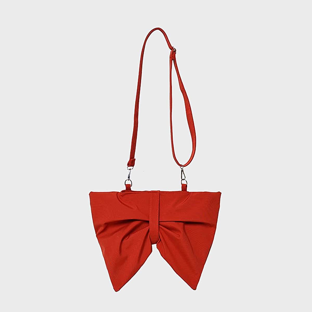 

Bow Design Crossbody Bag, Red