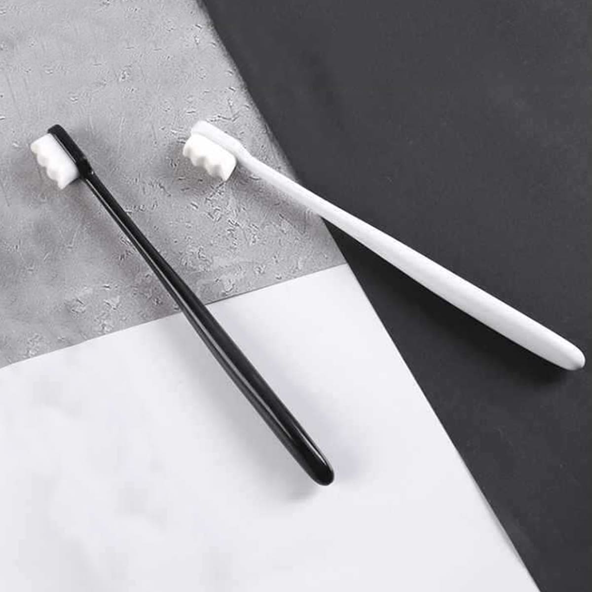

1pc Random Soft Toothbrush, Black and white