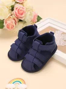 Infant Solid Color Hollow-Out Simple Flat Sandals, Casual Everyday Wear