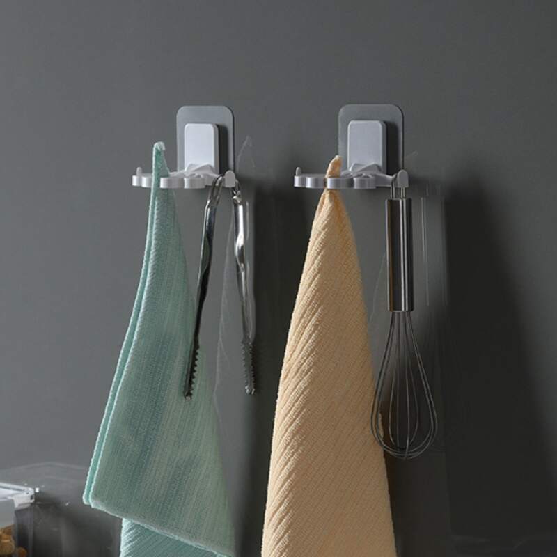 

1pc Multifunctional Rag Wall Hook, White