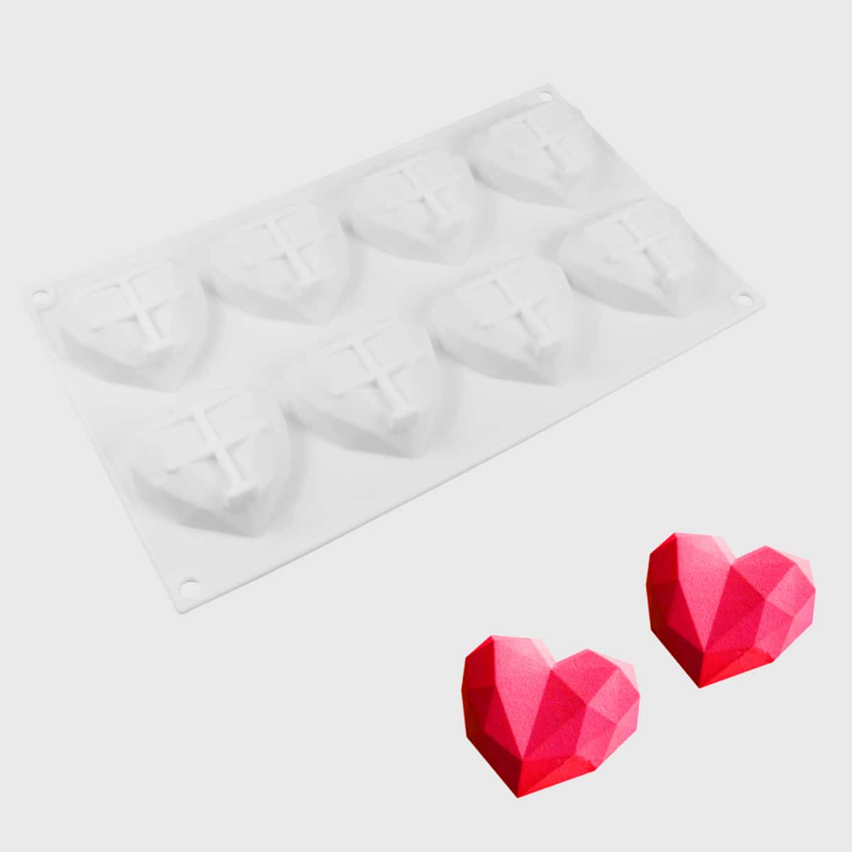 

1pc Heart Shaped Baking Mold, White