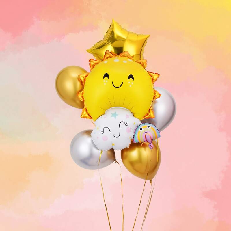 

8pcs Sun Decoration Balloon Set, Multicolor