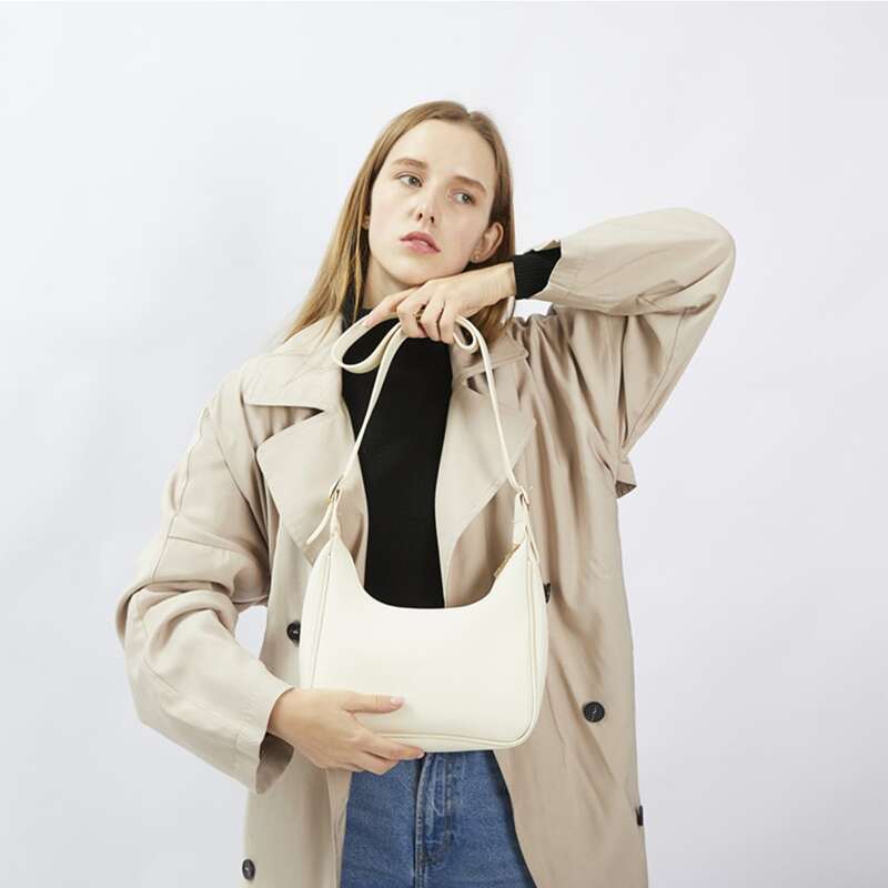 

Solid Crossbody Bag, White
